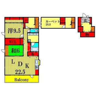 MAHALO高砂【3階】の間取り