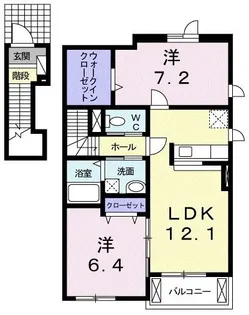 マイユクール桑名【2階】の間取り