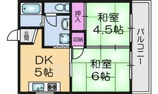 浅田マンション【1階】の間取り