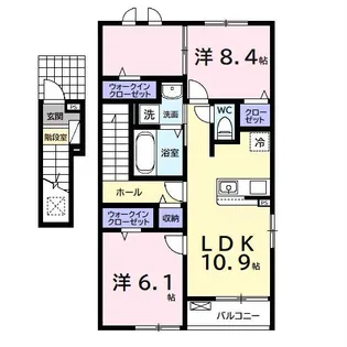コンフォートアークA【2階】の間取り