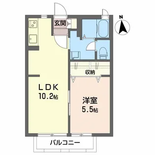 エステート神明A【1階】の間取り