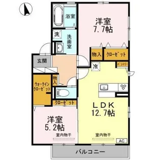 リリーズ B【2階】の間取り