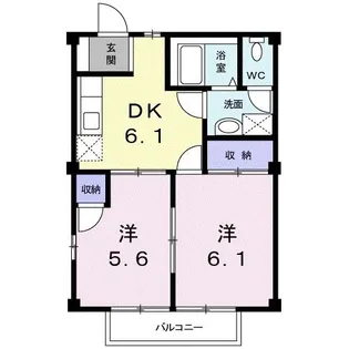 エムエムハイツB【2階】の間取り