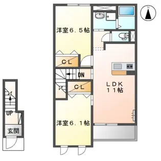 フェリーチェ(Felice)【2階】の間取り