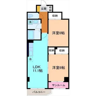 ハビタ2000【7階】の間取り