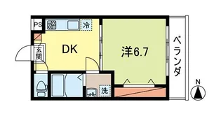 コモンハイム池田【2階】の間取り