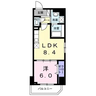 日暮里クリスタルガーデン【8階】の間取り