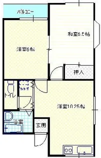 マルニコーポA【1階】の間取り