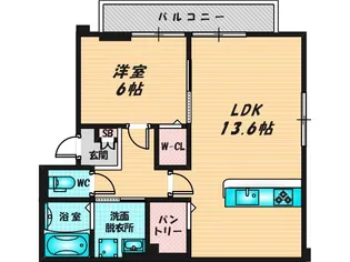 アーディフハウス吉田【1階】の間取り