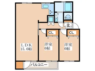けやき台分譲団地37号棟【4階】の間取り