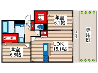Roof Top View【1階】の間取り