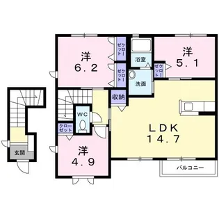 ブランシェ22【2階】の間取り
