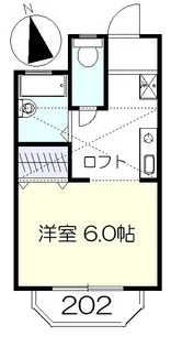 ウエストタウン谷原【2階】の間取り