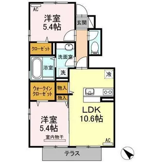セジュール・アイII B棟【1階】の間取り