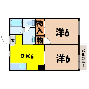 リッチワン(A・B)【2階】の間取り