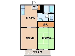 コンセール三笠【1階】の間取り