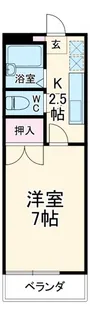所沢コスモハイツ【1階】の間取り