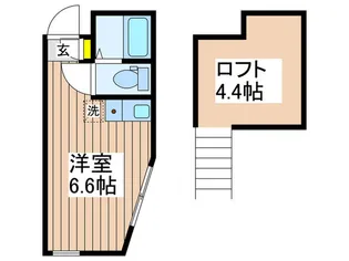 ユナイト石川町スウィートバレンタイン【2階】の間取り
