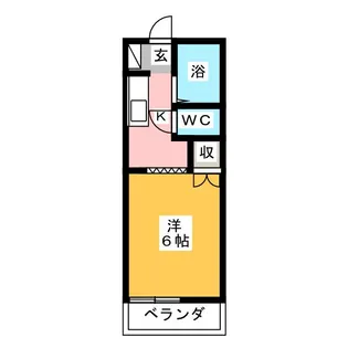 グランデュール大山【1階】の間取り