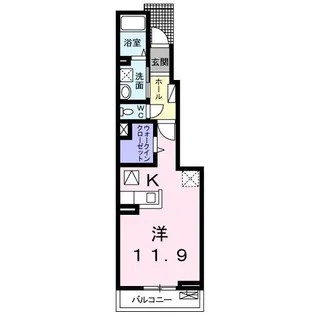 リアン・ヴェール【1階】の間取り