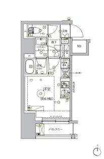 RELUXIA品川西大井【3階】の間取り