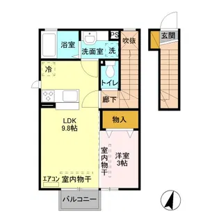 ボーテルミエール【2階】の間取り