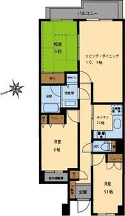 二子玉川園パーク・ホームズ【3階】の間取り