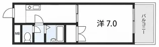 エクセレントハイツ岸谷【3階】の間取り