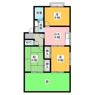 リーベT&T【1階】の間取り