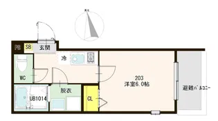 ハーモニーテラス梅島VIII【2階】の間取り
