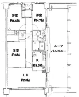 グラン・コート六ッ川ガーデン【4階】の間取り