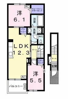 シャレー11 I【2階】の間取り