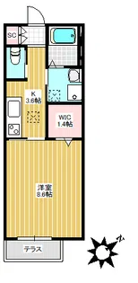 Blanc Casse 南長崎【1階】の間取り