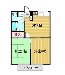 エステートピア勝山【1階】の間取り