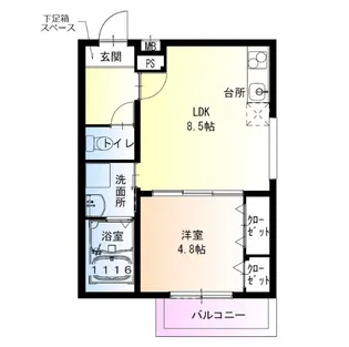 フジパレス堺白鷺WEST【1階】の間取り