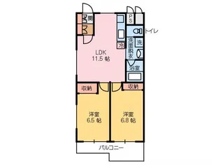アクアクロス【2階】の間取り