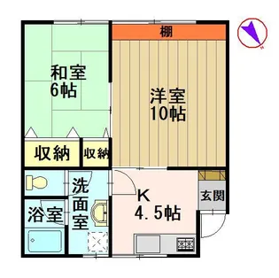 メイプルハイツ55【1階】の間取り