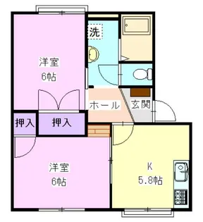 フローラルまなかA 203【2階】の間取り