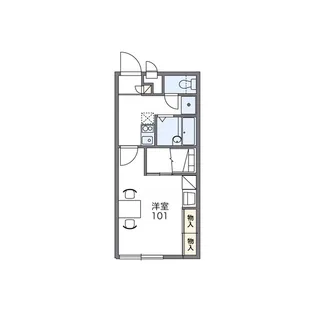 レオパレス伊部【2階】の間取り