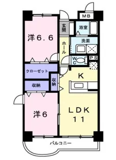 愛知県刈谷市野田新町2【マンション】の間取り