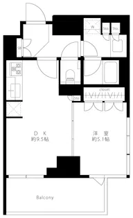 ザ・パークハウスアーバンス三軒茶屋【7階】の間取り