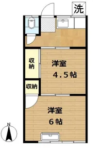 大西荘【2階】の間取り
