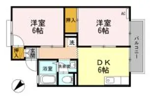セジュールK2南【2階】の間取り