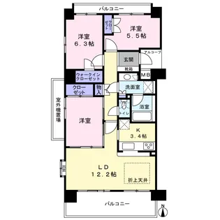 グランステイツ津島【2階】の間取り