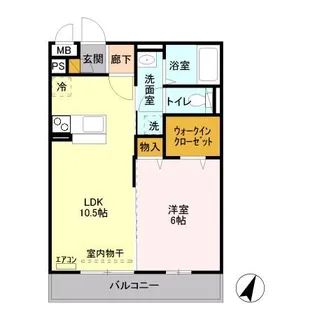 アプリコットガーデン B【1階】の間取り