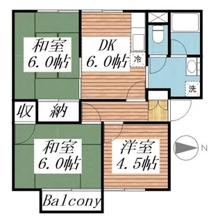 ミューラル湊【2階】の間取り