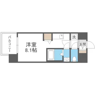 セレニテ十三ミラク【3階】の間取り