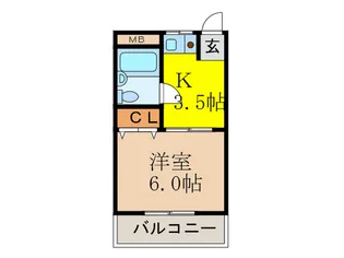 メゾンドポムII【3階】の間取り
