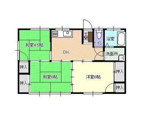 桝形コーポ【1階】の間取り