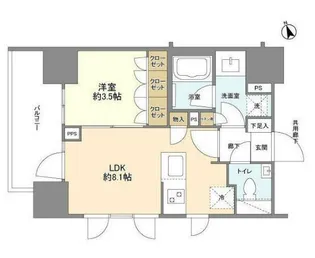 ピアース麻布EAST【3階】の間取り